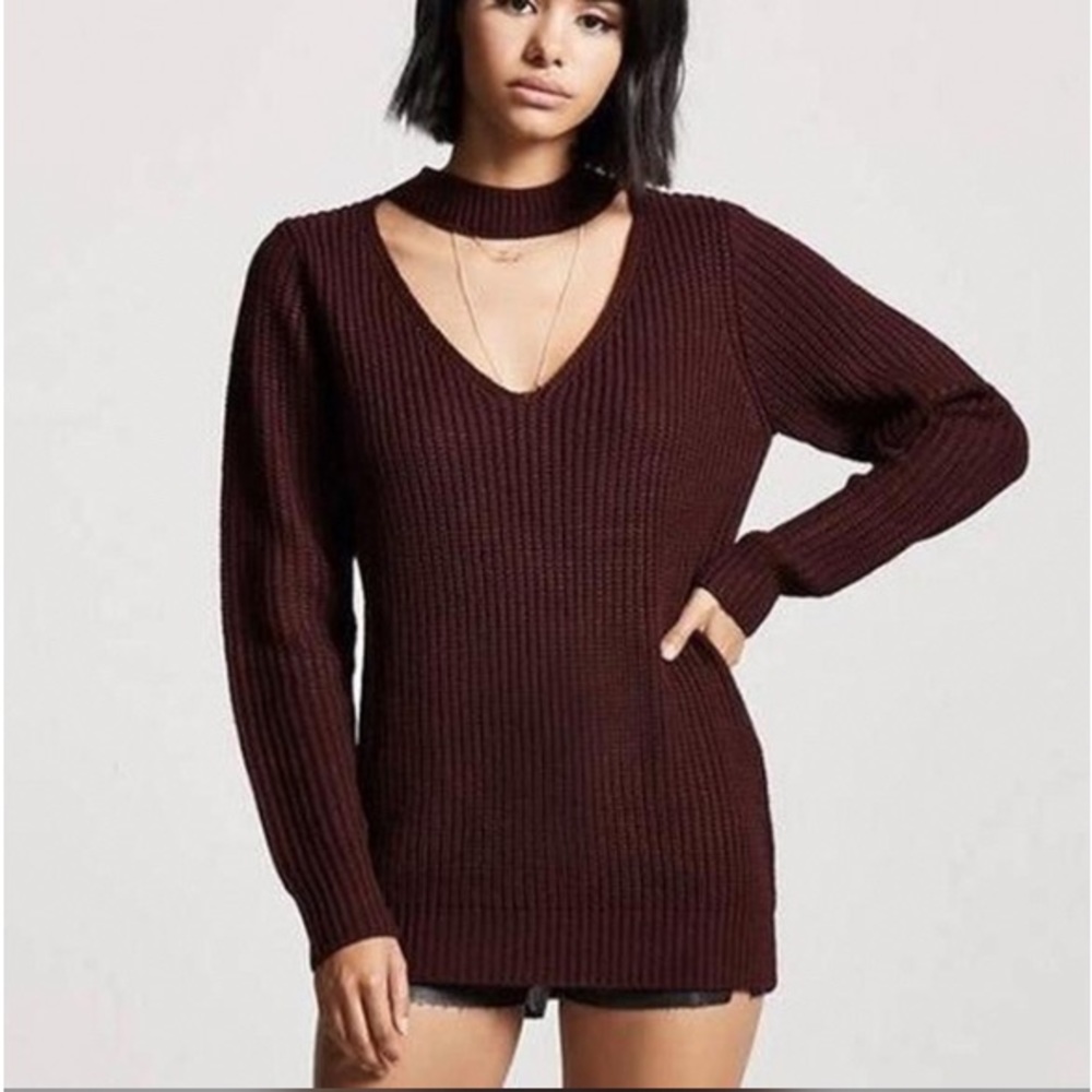 Burgundy sweater Forever 21